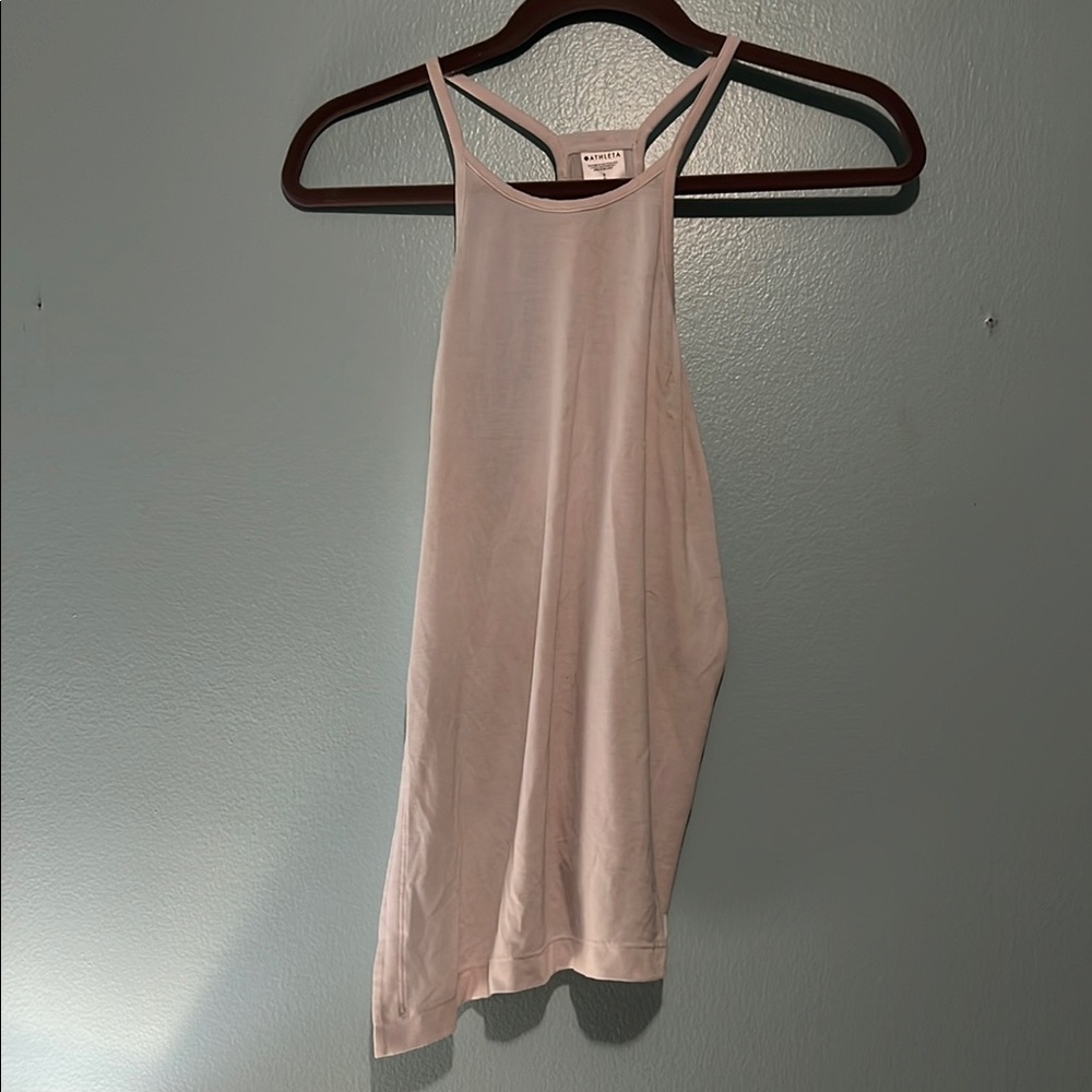 Athleta White Backless Sleeveless Tank Top